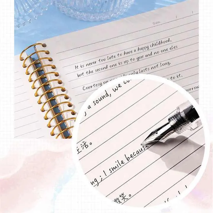 مجموعة هدايا دفتر ملاحظات وقلم حلزوني مخصص Customized Spiral Notebook and Pen Gift Set