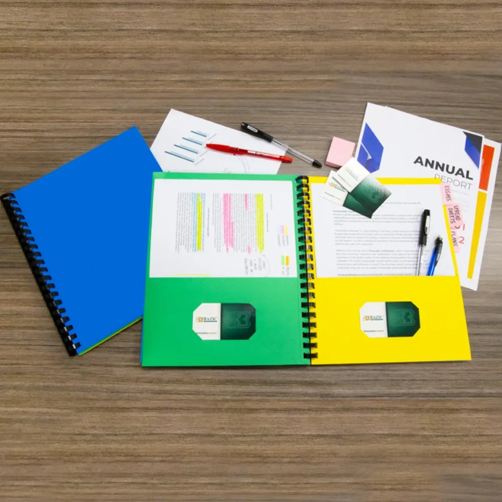 4X 8 Pocket Spiral Project Organizer Letter Document Folder Binder Folder Office