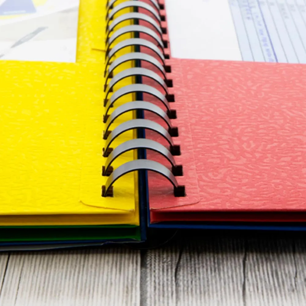 4X 8 Pocket Spiral Project Organizer Letter Document Folder Binder Folder Office