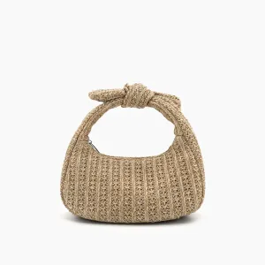 Aimee Mini Straw Top Handle Bag