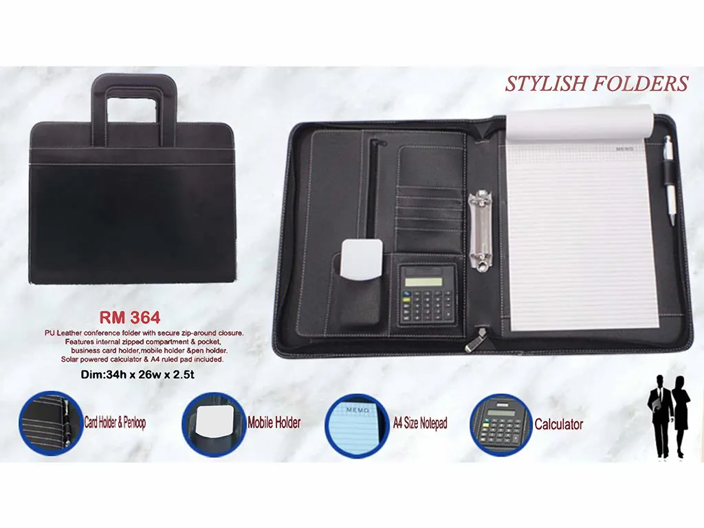 AMS-RM-364 - PU Leather Portfolio
