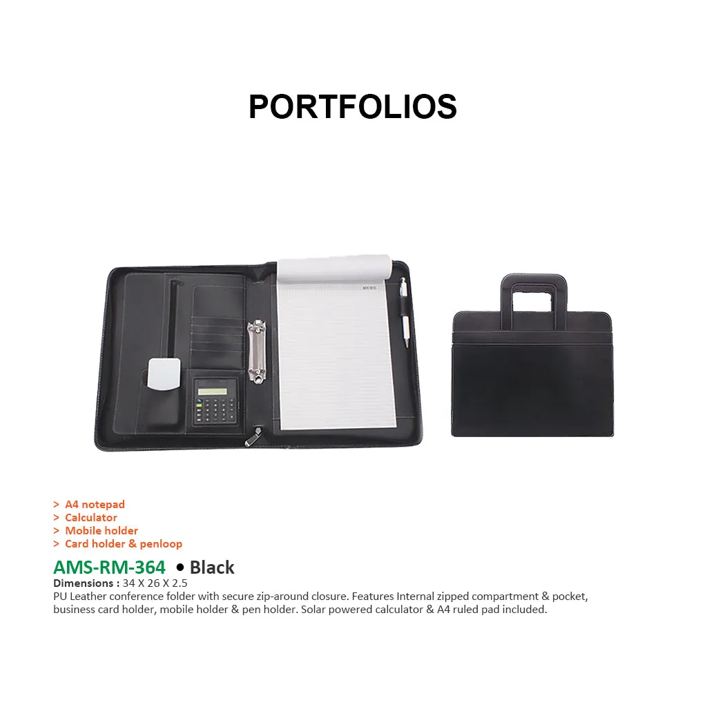 AMS-RM-364 - PU Leather Portfolio