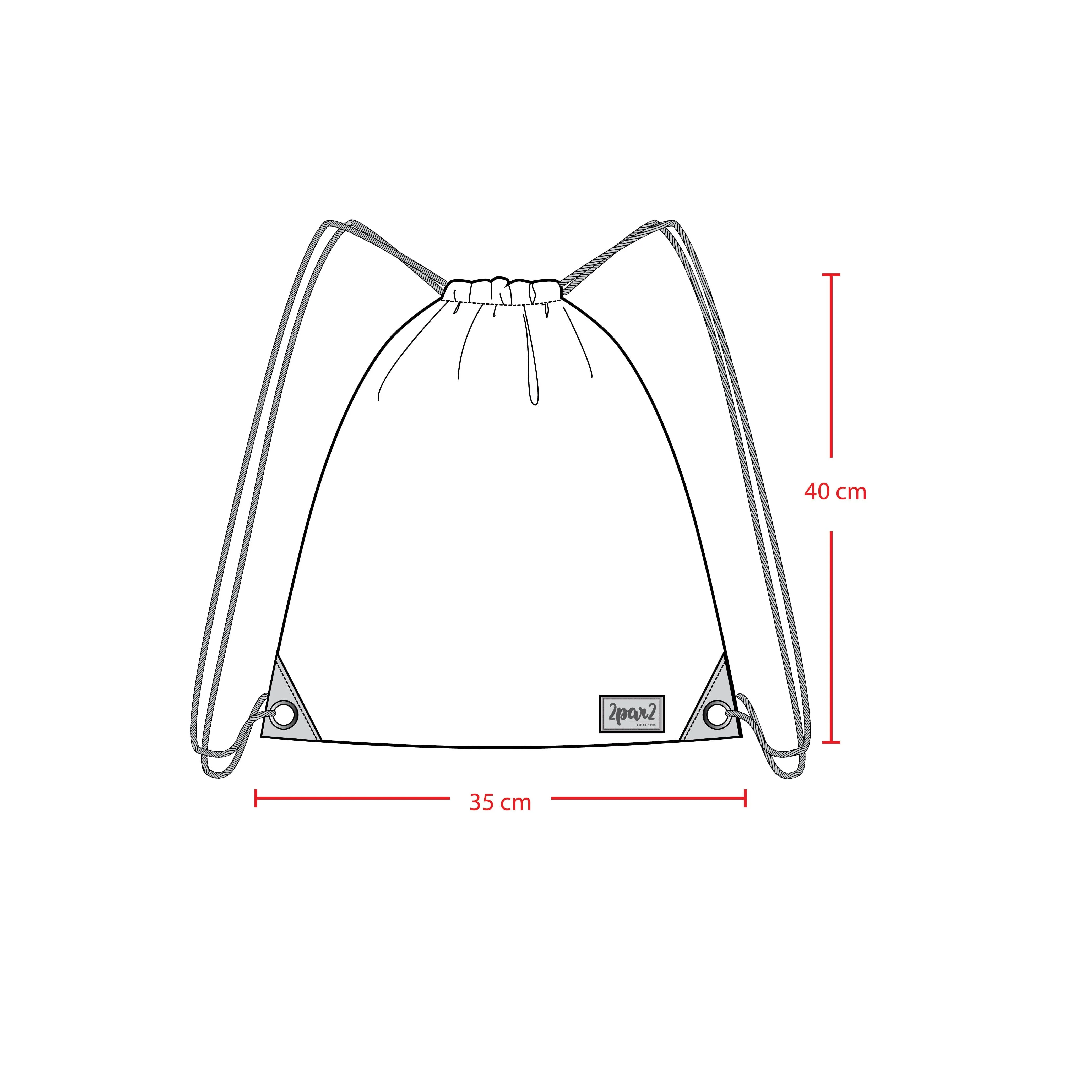 Drawstring Bag Navy Unicorn Print