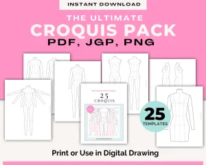 Fashion Flat Female Croquis Template (Digital Download)