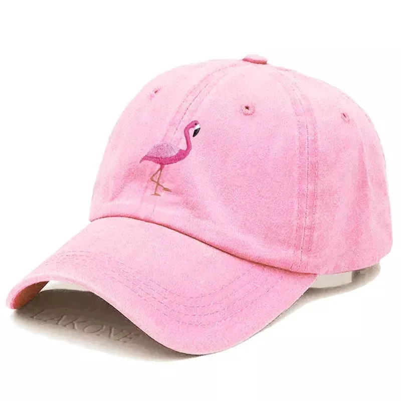Flamingo Washed Cotton Baseball Cap