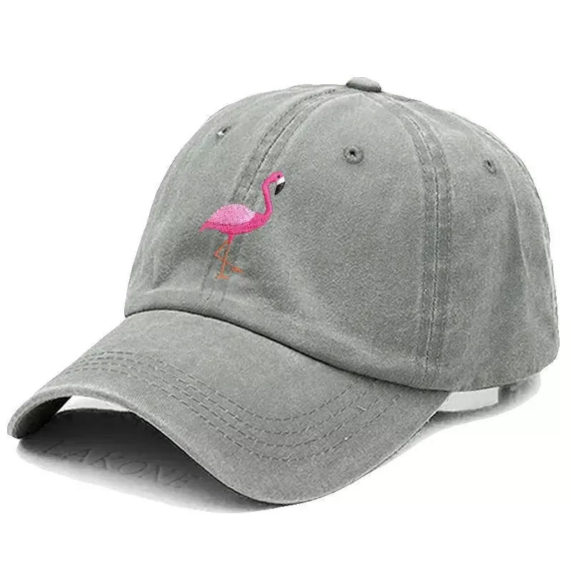 Flamingo Washed Cotton Baseball Cap