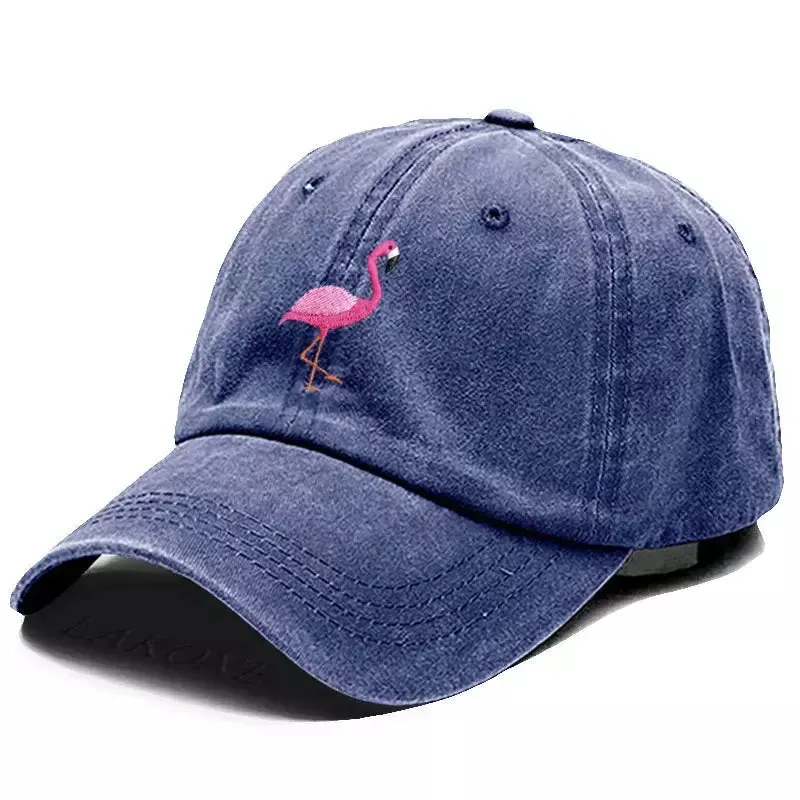Flamingo Washed Cotton Baseball Cap
