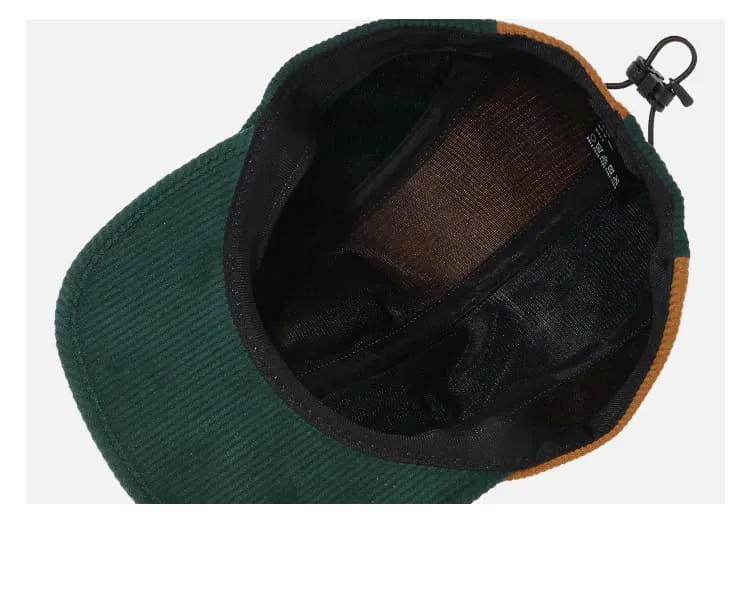 J&M Striped Corduroy Baseball Cap