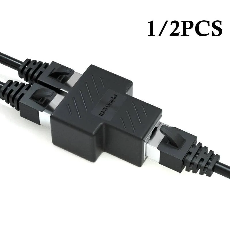 Network Rj45 Cable Port Network Cable Splitter Extender Plug Adapter Connector