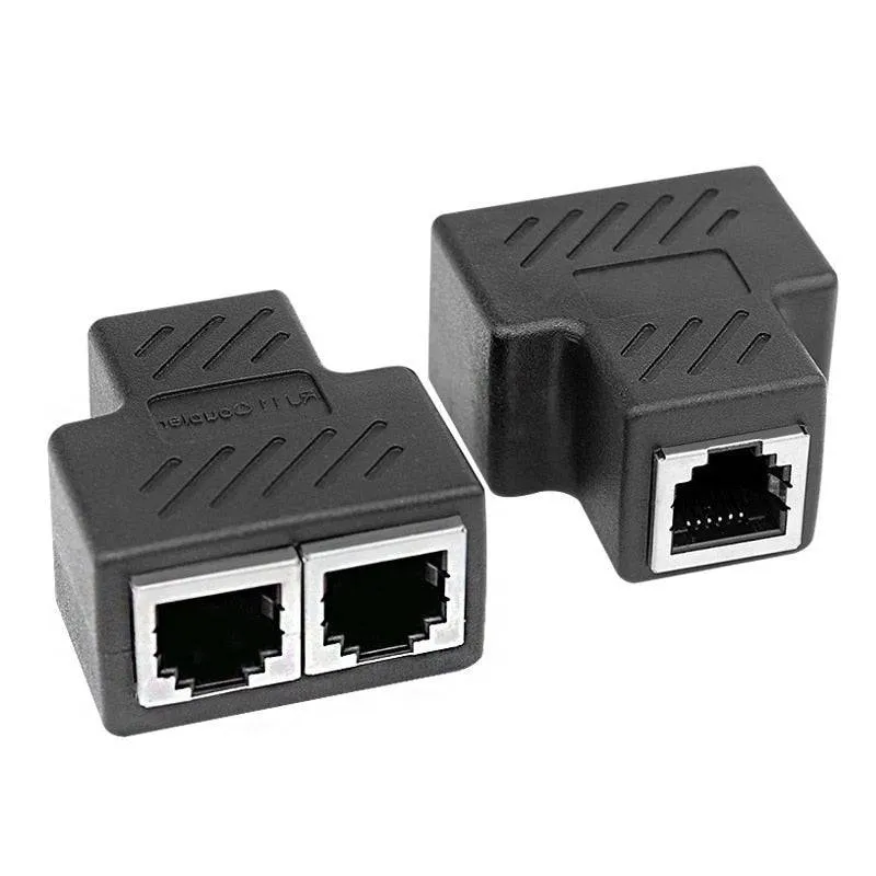Network Rj45 Cable Port Network Cable Splitter Extender Plug Adapter Connector