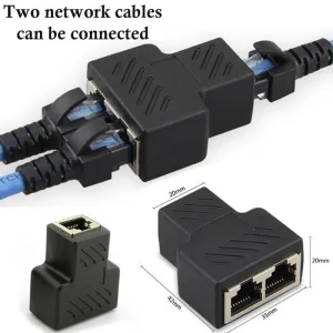 Network Rj45 Cable Port Network Cable Splitter Extender Plug Adapter Connector