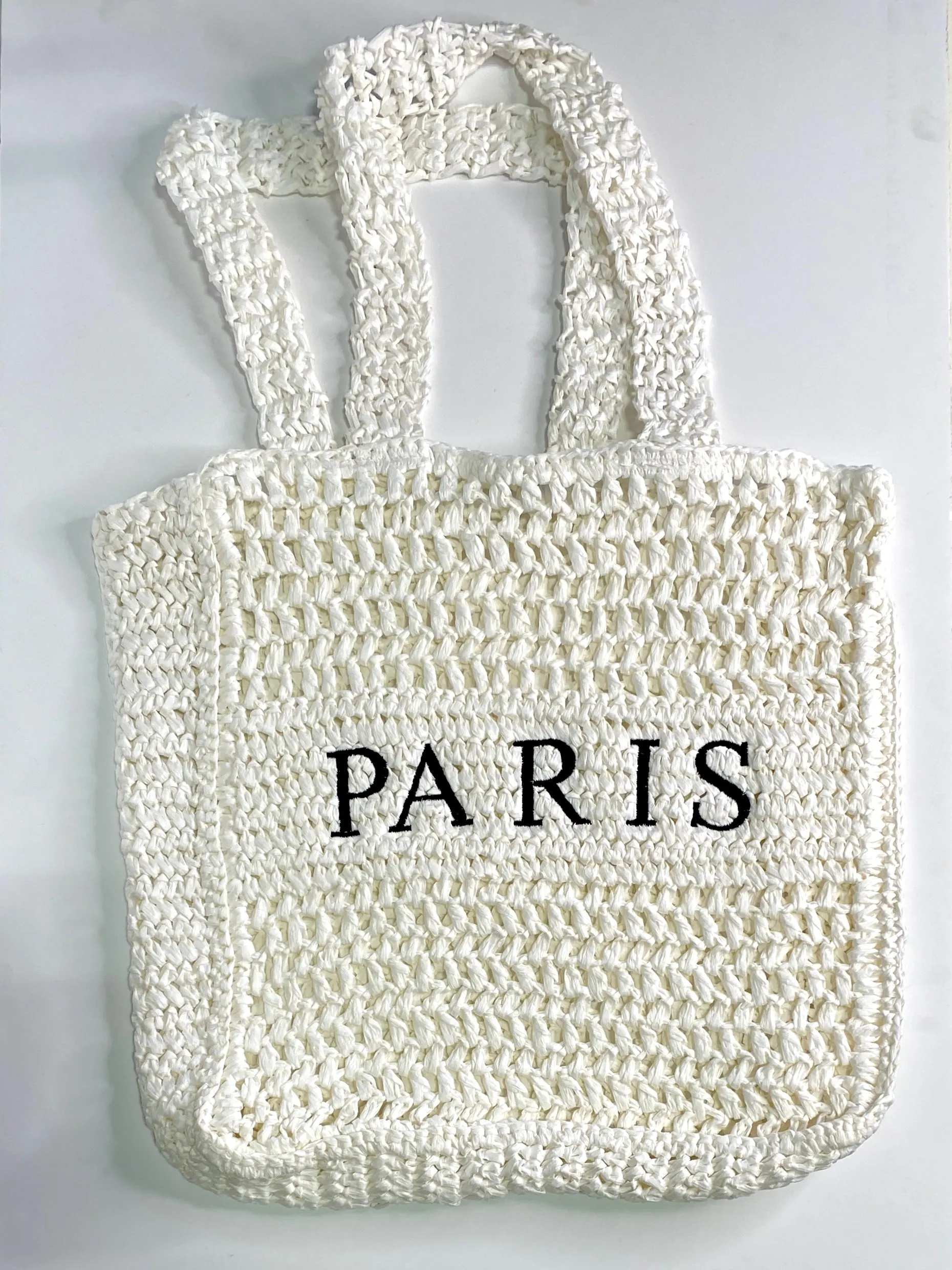 Paris Straw Tote Bag