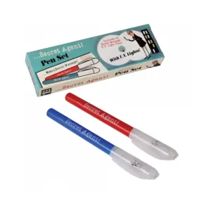 Secret Agent Invisible Ink Spy Pens (Set of 2)
