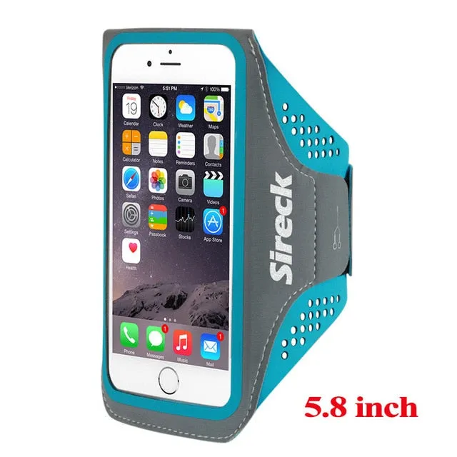 Sireck 2018 Running Bags Men Women 5.0" 5.8" Touch Screen Cell Phone Arms Package