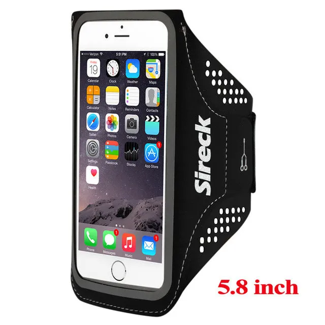 Sireck 2018 Running Bags Men Women 5.0" 5.8" Touch Screen Cell Phone Arms Package