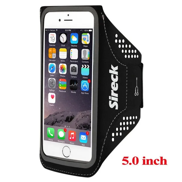 Sireck 2018 Running Bags Men Women 5.0" 5.8" Touch Screen Cell Phone Arms Package