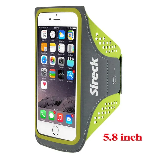 Sireck 2018 Running Bags Men Women 5.0" 5.8" Touch Screen Cell Phone Arms Package